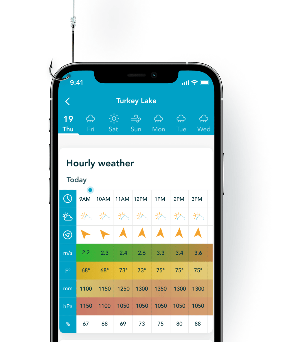 Fishbox detailed weather screen